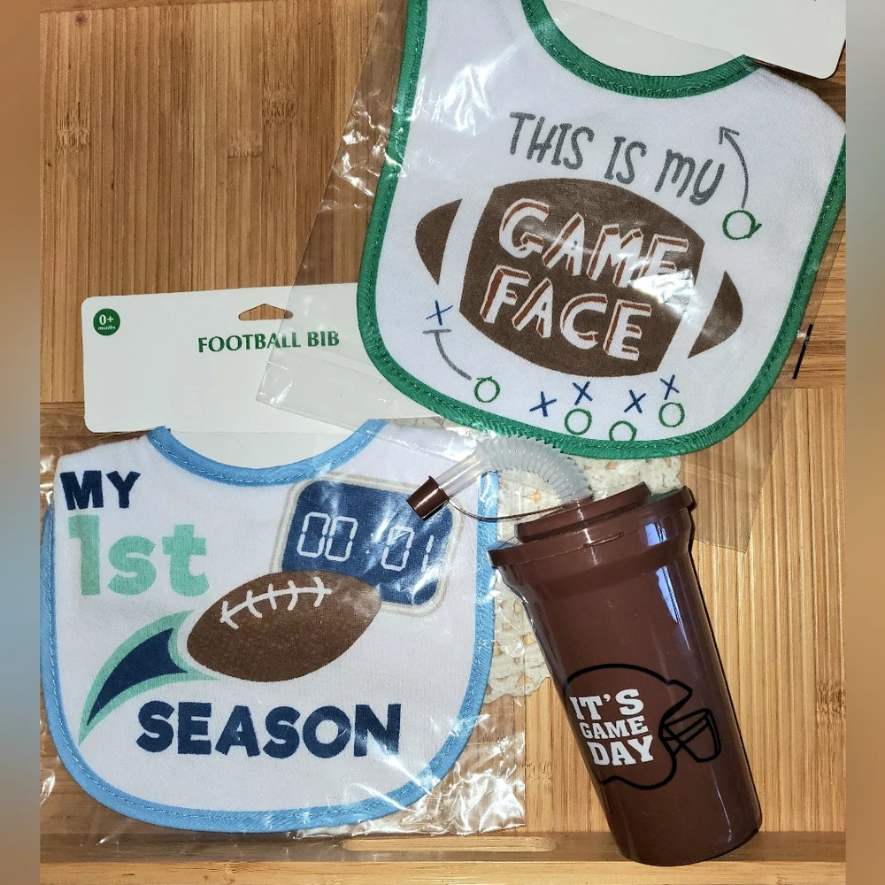 Toddler Football Bib N Cup Bundle 1